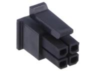 430250400 вилка, провод-плата, Micro-Fit 3.0, 4 контакта, шаг 3мм