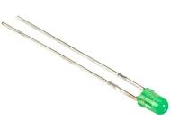 L-7104GD LED, 3мм, зеленый, 15мкд, 40°