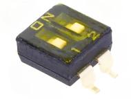 SBS 1002 переключатель DIP-SWITCH, OFF-ON, 0.025А, 24ВDC, 2 положения