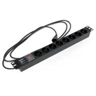 SHE19-8SH-S-2.5EU блок розеток, 250В, 16А, 8 x Schuko, Schuko