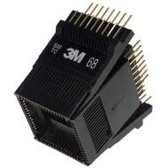 923675-68 тестовый зажим, PLCC, 68 контактов, Gold покрытие