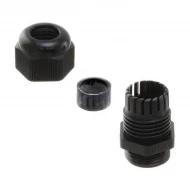 CG-PG21-1-BK кабельный ввод, Nylon, PG21, 9-16мм, черный