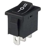 R1966DBLKBLKCF переключатель рокерный, SPDT, 15А, 125В, On-Off-On