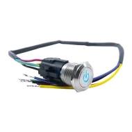 ULV4FPBSS544 переключатель кнопочный, Anti-Vandal, Illuminated, SPDT, 3А, 125В AC, 12В DC
