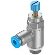 GRLA-1/8-QS-4-RS-D клапан регулирующий, One-Way, 0.2 ~ 10 бар, Air, Inert Gas, Liquid