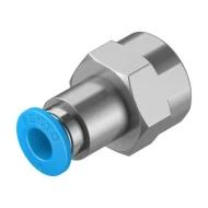 QSF-1/4-6-B фитинг прямой, Push-In to Threaded, -14 ~ 87 PSI, G1/4
