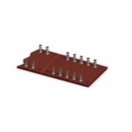 15127 плата клеммная, Turret Board, 24 позиции, 0.375" шаг, 2 ряда