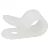 7624 зажим кабельный, P-образный, 6.35мм, Polyamide (PA66), Nylon 6/6, White