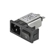 BZM27/A0620/57B входной разъем питания, IEC 320-C14, 10А, 250В AC, с фильтром