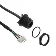 PX0446 кабельная сборка, USB Mini B (5 pos) Male Plug to Rectangular 5 pos Header, 107.0мм, Round, Shielded