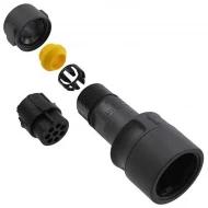 PXP6011/08P/CR/0709 корпус круглого разъема, 8 позиций, IP66/IP68/IP69K, Push-Twist