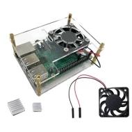 RAS-PCS06 корпус, для Raspberry Pi, акриловый, с вентилятором