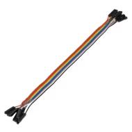 MIKROE-2307 кабель ленточный, 10 жил, гнездо-гнездо, 20см
