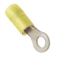 0190730170 клемма кольцевая, 10-12AWG, #10 Stud, 0.040" толщина, желтый