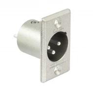 XLR332 соединитель, Receptacle, Male Pins, 3 позиции, 133В