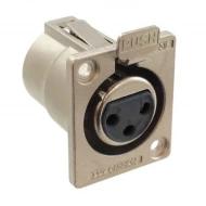 XLR331F77 соединитель, круглый, гнездо, 3 контакта, 133В