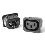 83030610 входной разъем питания, IEC 60320 SHEET F SCREW MOUNT, IEC 320-2-2/F, 3 позиции, без фильтра