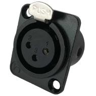 IO-XLR3-F-BK-JL разъем круглый, XLR, 3 позиции, 15А, 125В AC