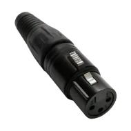 IO-XLR3-F-BKAU разъем круглый, XLR, 3 контакта, 15А, 125В AC