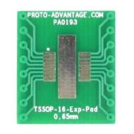 PA0193 адаптер макетной платы, SMD to DIP, TSSOP, 16 позиций, 0.65мм шаг