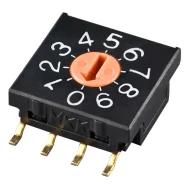 FR02FR10P-R переключатель DIP поворотный, BCD, 10 позиций, 100мА, 5В