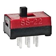 SS22SBP2 переключатель ползунковый, DPDT, On-On, 100мА, 30В