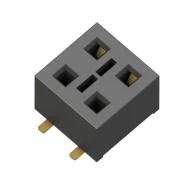 HLE-102-02-G-DV-BE прямоугольный соединитель, Receptacle, 4 позиции, 4.1А, 400В