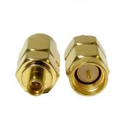 ADP-SMAM-MMCXF переходник для ВЧ соединителей, SMA Plug to MMCX Jack, 50Ом
