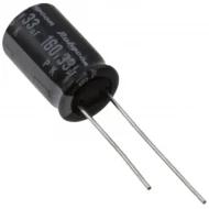 160PK33MEFC10X16 конденсатор электролитический алюминиевый, 33 мкФ, ±20%, 160В, Polar