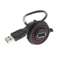 SCRUS-17-G-00.25-AMS-AM кабель USB, USB 2.0, A Female to A Male, 0.25м, экранированный