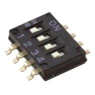 A6H-4102-P DIP-переключатель, SPST, 4 позиции, 25мА, 24В