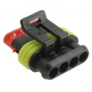 282088-1 корпус разъема, AMP Superseal 1.5mm Series, 4 позиции, 6 мм шаг, 24 В, 14 А