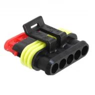 282089-1 корпус разъема, AMP Superseal 1.5mm Series, 5 позиций, 6мм шаг, 24В, 14А