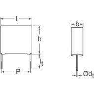 BFC233920684 конденсатор пленочный, 0.68 мкФ, ±20%, 630В DC, Polypropylene (PP)