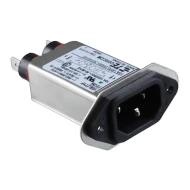 10EJT1F разъем IEC, IEC 320-C14, 10А, 250В AC, Filtered