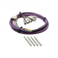 DB25M10XLRMXLRF кабель переходной, D-Sub 25 pos Male to XLR Female (4) and XLR Male (4), 10.00' (3.05m), Unshielded