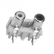 PJRAN2X1U02X разъем, Phono (RCA) Jack, Female, Mono, 3.20мм ID, 34В, 2А