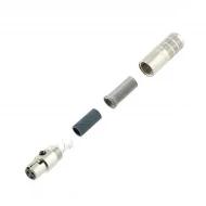 TA3FSHF соединитель, CONN PLUG FMALE MINI XLR 3P SLDR, 5А, 125В AC