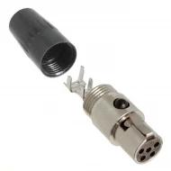TA5FLX соединитель, Plug, Female Sockets, 5 позиций, Mini XLR, 4А, 125В AC