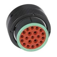 HDP26-24-21SN соединитель круглый, Plug Housing, 21 позиция, Crimp, IP68