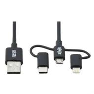 M101-006-LMC-BK кабель, USB-A - Lightning, USB Micro-B, USB-C, 1.83м, 60Вт, 3А