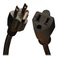 P024-010 шнур питания, NEMA 5-15P - NEMA 5-15R, 125В, 15А, 14 AWG