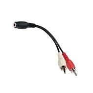 P316-06N адаптер кабельный, Phone Jack 3.5mm Stereo - Phono (RCA) Plug (2), 0.50' (152.4мм), круглый, экранированный