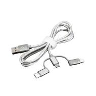 3679 кабель, USB 3-IN-1 SYNC AND CHARGE CABLE, USB A Male, Micro USB B Male, USB C Male, i5 Lightning Connector