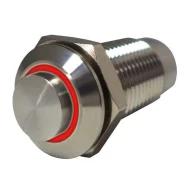 SW-PB7-07LB42CRRR12V переключатель кнопочный, Anti-Vandal, SPST, 1А, 36В, 12В AC/DC