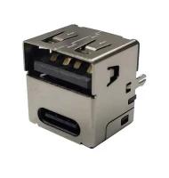 USB-C31-A-D-VT-CS1 разъем, USB-A, USB-C, 28 контактов, 5А, 8А