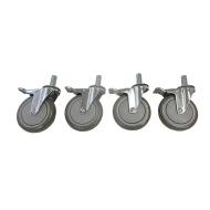 TCW5 комплект роликов, 4 THREADED CASTER W/NUT