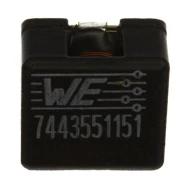 7443551151 индуктор, Wirewound, 15.4мкГн, 9А, 14.8мОм, 15МГц
