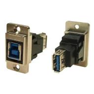 CP30706NM разъем, USB, DUALSLIM METAL USB3 B-A CSK