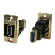 CP30705NM разъем, USB, DUALSLIM METAL USB3 A-A CSK, USB-A, Receptacle